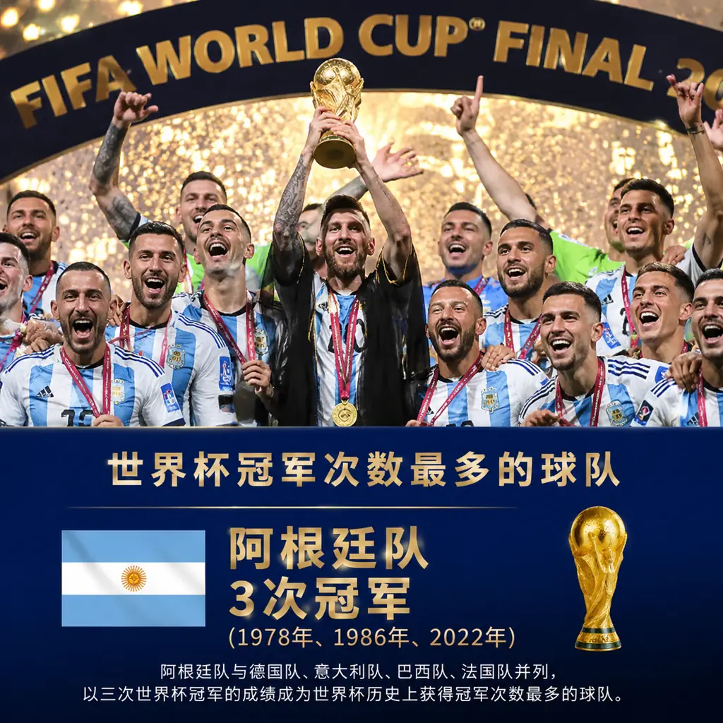 世界杯冠军次数最多的球队是谁？