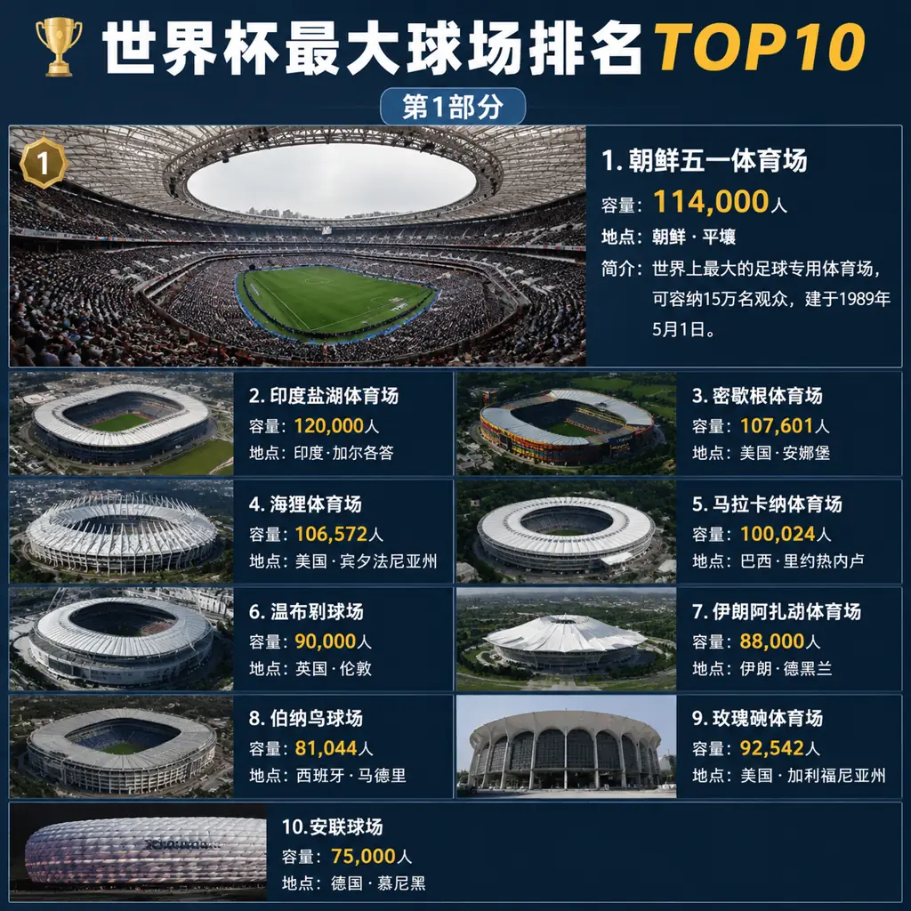 世界杯最大球场排名TOP10