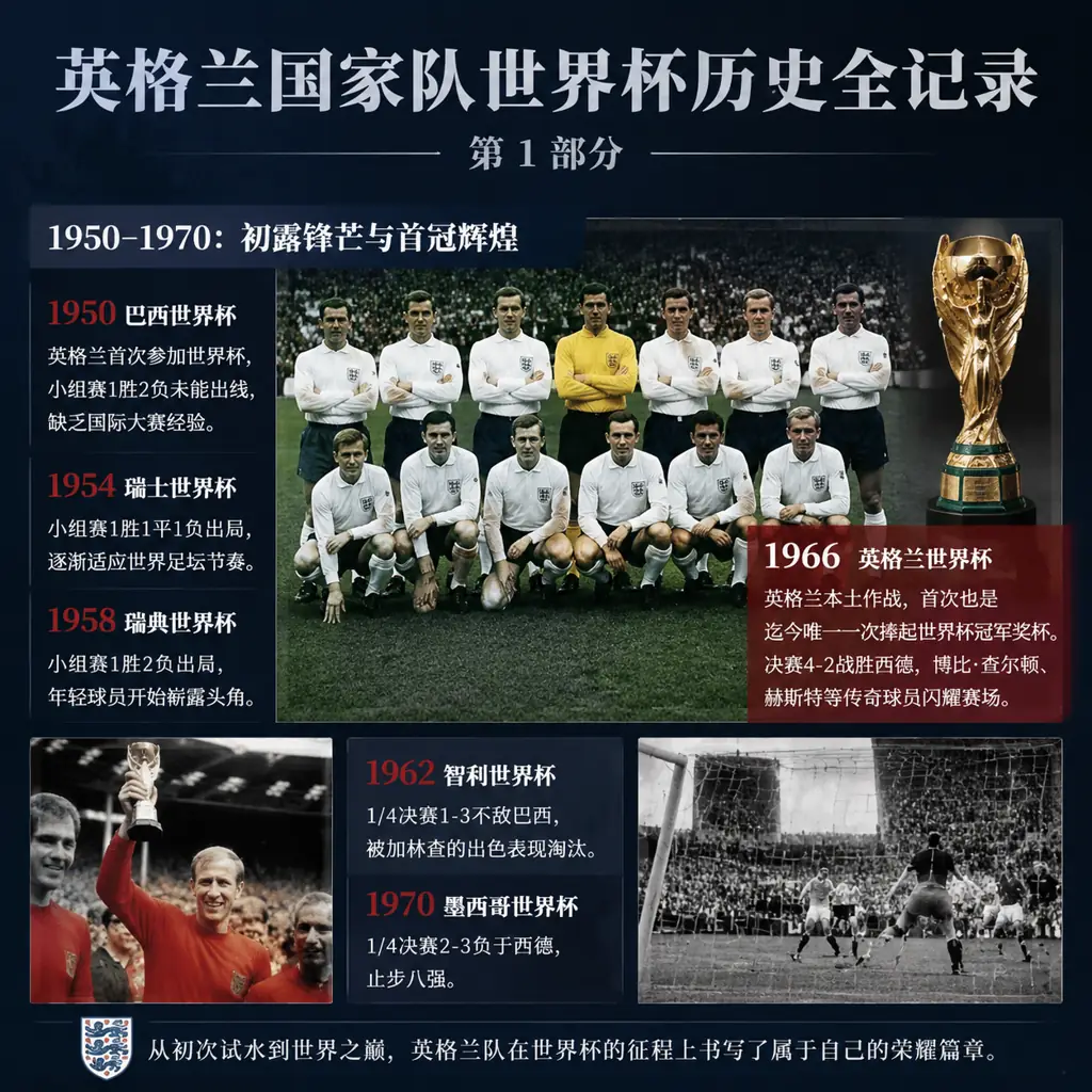 英格兰国家队世界杯历史全记录