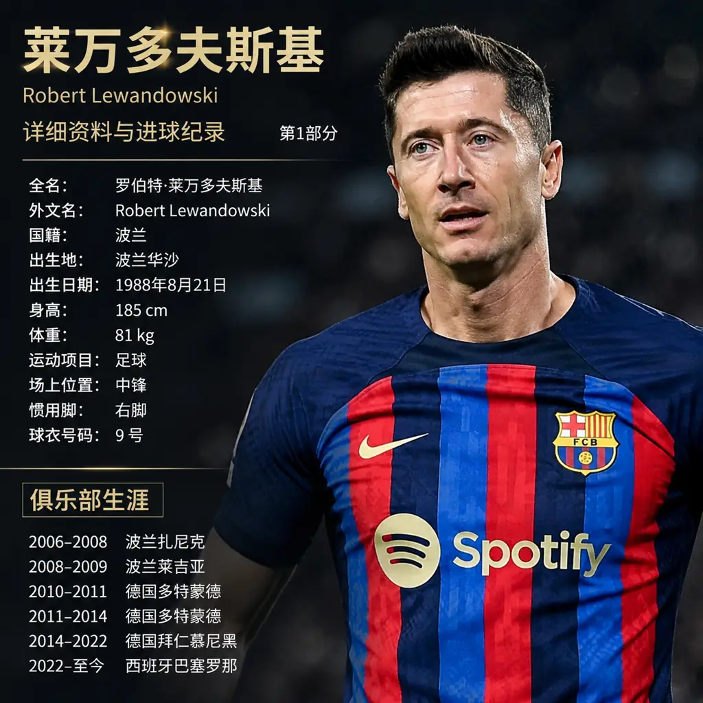 莱万多夫斯基详细资料与进球纪录
