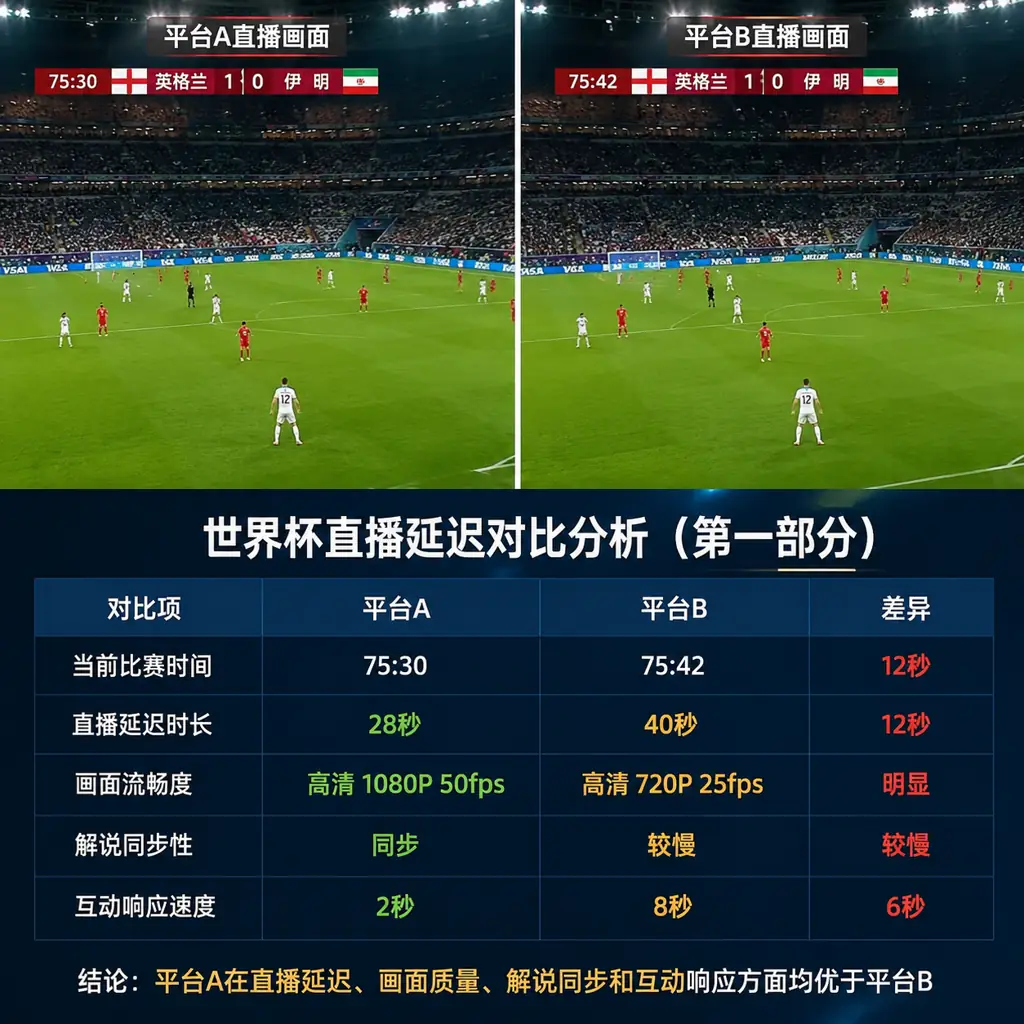 世界杯直播延迟对比分析